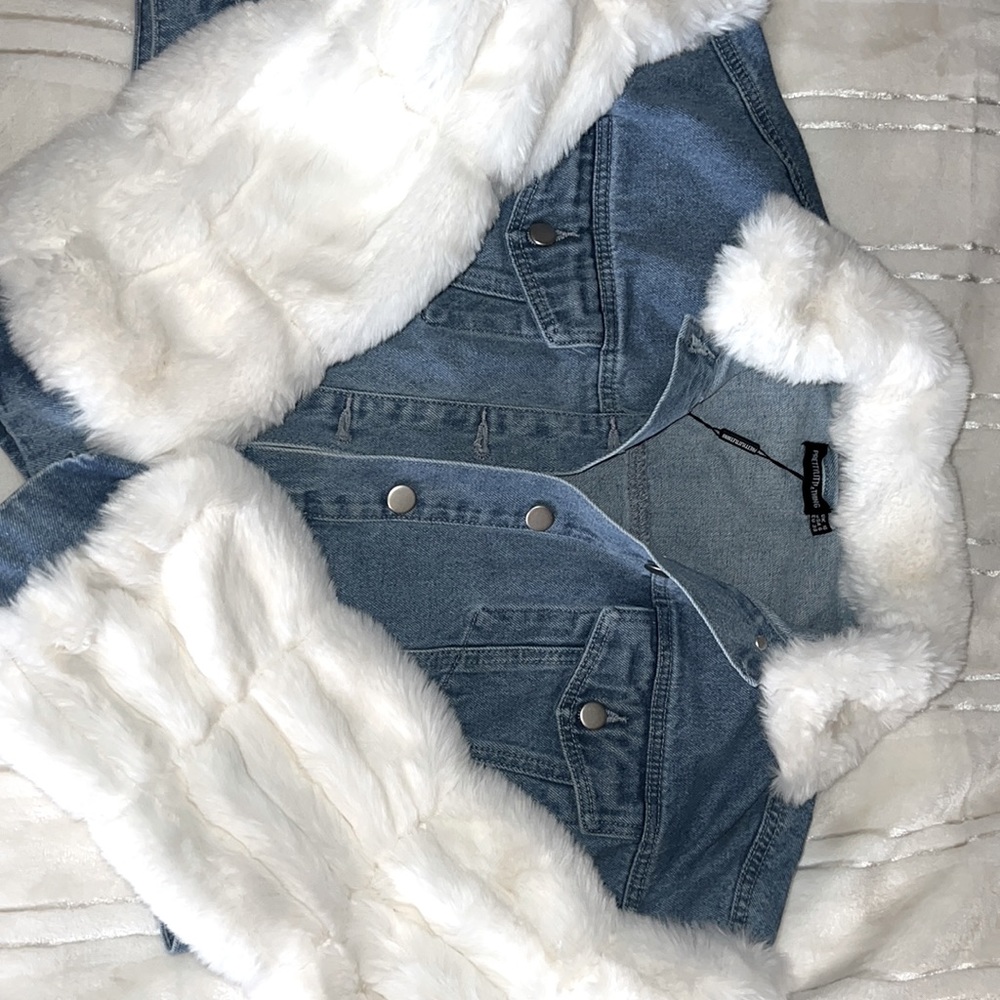 PLT Faux fur Jean jacket